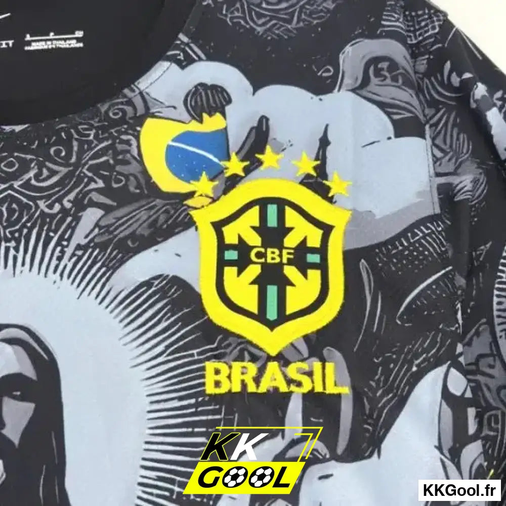 Maillot Brésil Concept Noir 2024/2025 - KKGool